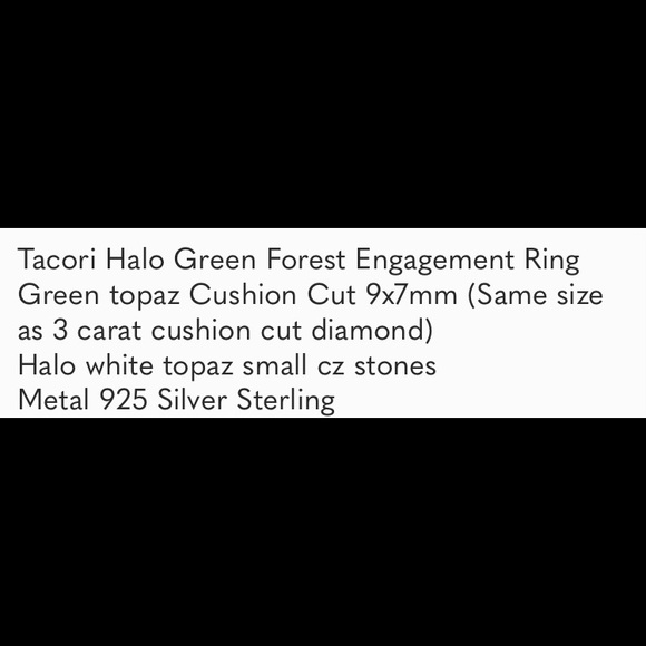Tacori Green Diamonique halo engagement ring - Picture 10 of 14